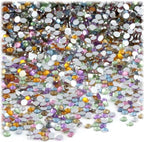 The Crafts Outlet 1,440pc Rhinestones Round 3mm (10ss) Flatback Aqua Blue AQA