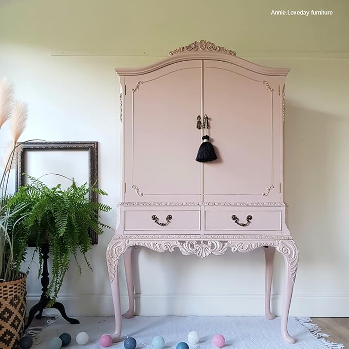 Dixie Belle Paint Company Chalk Finish Furniture Paint - Tea Rose (16oz) - Matte Muted Mauve Chic Chalk Mineral DIY Furniture Paint