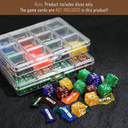 108PCS MTG Tokens & 12mm MTG Dice Set for Magic Card, Keyword Token Life Counters Dice with Box, Compatible with Magic CCG Card Gaming Accessories