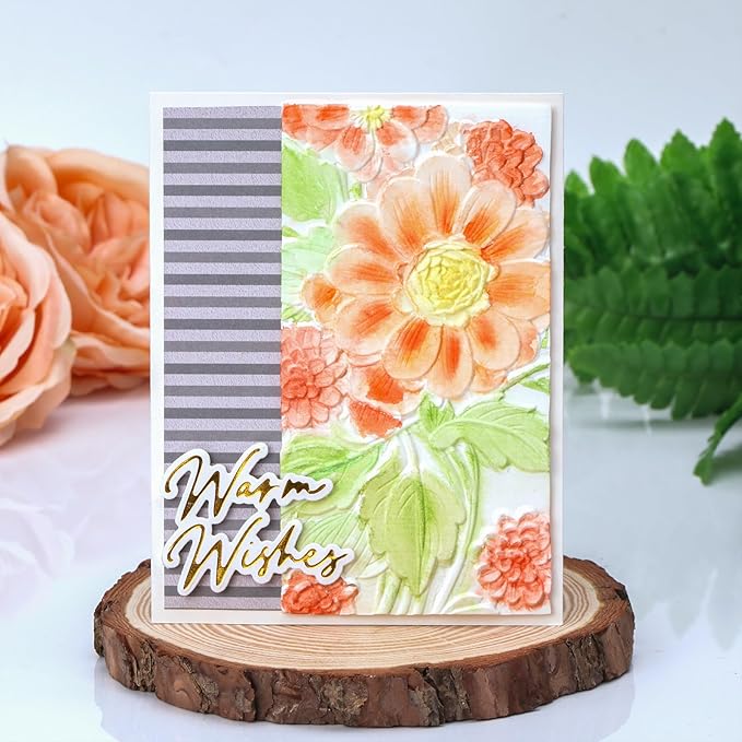BAOFALI 3D Embossing Folder for Card Making Texture Fades Blossom Bloom Floral Plastic Embossing Folder Template for DIY Scrapbooking Paper Card Making Paper Card Embossing Stencil