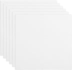 PATIKIL 4x4 Canvas Boards for Painting, 6 Pack 100% Cotton Square Triple Primed Stretched Blank Art Canvas Panel Bulk Thin for Acrylic, Oil, Tempera Paints, White