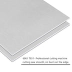 2Pack 6061 T651 Aluminum Sheet Metal 6 x 6 x 1/32 (0.0315”) Inch Flat Plain Aluminum Plate Covered with Protective Film, Heat Treatable Rectangle Aluminum Metal Plate for Crafting, DIY, 0.8mm Thick