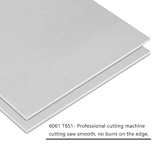4Pack 6061 T651 Aluminum Sheet Metal 5 x 10 x 1/8 (0.125”) Inch Plain Thin Aluminum Plate Welding Practice kit for Beginners, Heat Treatable Rectangle 3MM Aluminum Metal Plate for Welding, Industrial