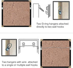 150 Pack Small D-Ring Steel Picture Hangers with Screws Picture Frames Picture Hang Solutions, for Hanging Clock Paintings Artwork Picture Frame Hook Photos