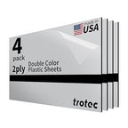 Trotec | Metallic Looking Acrylic Sheet | 12"x24"x1/16, 4 Pcs | Smooth Silver/Black | Metallic Finish - Scratch Resistant for Laser Engraving & Cutting,Printing,Glowforge,Name Plate | USA Made