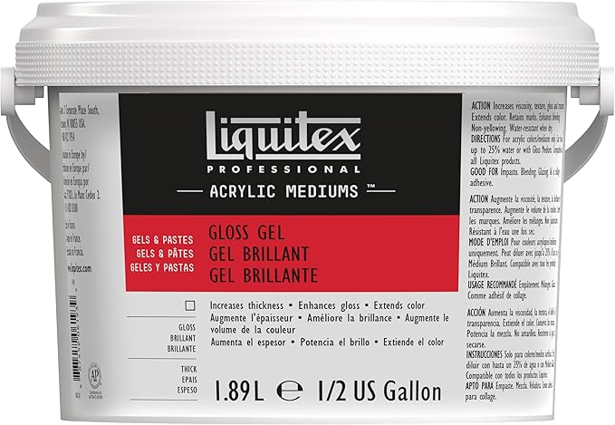Liquitex Professional Gloss Gel Medium, 1.89L (Half Gallon) Bucket