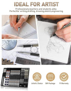 Nicpro 35PCS Gold Art Mechanical Pencils Set, 3 PCS Metal Drafting Pencil 0.5 mm & 0.7 mm & 0.9 mm & 3 PCS 2mm Lead Holder (6B 4B 2B HB 2H 4H Colors) For Sketching Drawing