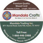 Mandala Crafts 0.5mm 109 Yards Sapphire Blue Cotton Waxed Cord for Jewelry Making Bracelet Cord Waxed String - Beading String Thread Jewelry Cords for Necklaces String