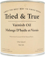 Tried & True Superior Varnish Oil Wood Finish, Quart - Natural Pine Resin & Linseed Oil, Ideal for Interior Furniture, Tables, Countertops - Non-Toxic, Scratch Resistant & Durable