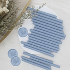 Dusty Blue Wax Seal Sticks 20pcs, Andotopee Glue Gun Wax Seal Sticks for Wax Seal Stamp, Premium Sealing Wax for Envelope Letter Seal Wedding Invation Craft Adhesive, Great Gift Ideas (Mini Size)