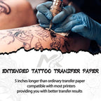 2025 NEW Extended Tattoo transfer paper,100 Sheets Premium Stencil Transfer Paper for Tattooing，4 Layers 8.5" X 16.5"