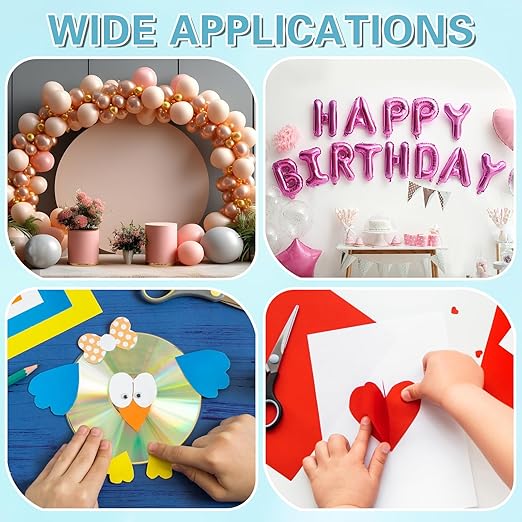 UPINS Glue Points Dots, 3000Pcs Balloon Glue Adhesive Dots Double Sided Removable Glue Tape Dots for Balloons Crafts Decoration, 15 mm
