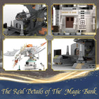 WINNER SPACE Lighting Magic Castle Wizarding Bank Building Sets, Magic Castle Architecture Model Collection Display, Dragon Toys, Ideas Building Toy for Adults Boys Girls (1056 PCS)