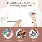 Moinchore Back to School Gifts Square Sketchbook 8 x 8 Inch Hardcover Art Sketch Book Drawing Papers 120 Pages, Mixed Media Journal Notebook with Elastic Closure Sketchbook for Drawing(Black)