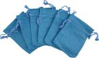 Palmhomee Pack Of 25 Burlap Gift Bags with Drawstring Linen Jewelry Pouches Wedding Hessian Jute Bags for Birthday Jewelry and Treat Pouches Party Wedding Favors Gift Art and DIY Craft   (3.6x4.8 Inch, Ocean Blue)