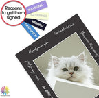 Mat Board Center, Pack of 25, 11x14 for 8x10 Black Mats - Acid Free, 4-ply Thickness, White Core - for Pictures, Photos, Framing