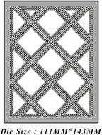 Cutting Dies Metal Stencils Scrapbooking Tools Flowers Lace Frame DIY Embossing Template for Paper Card Making Album Arts Crafts Supplies (Diamond Grid-14.3x11.1cm)