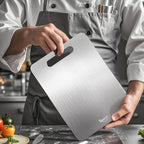 2 Pack Titanium Cutting Board - 100% Pure Titanium Cutting Boards For Kitche,Easy to clean, Double-sided food-grade Cutting Board For Meats, Fruits And Vegetables (X-Large)