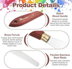 MECCANIXITY Pack of 1 Palette Knife No.18, 9.4" Long Palette Knives with Stainless Steel Flexible Spatula Pallet Knife and Wood Handle for Scraping, Mixing, Oil Acrylic Painting Canvas