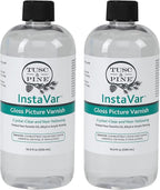 Tusc & Pine InstaVar™ Gloss Picture Varnish - Archival Quality Varnish for Oil, Alkyd, and Acrylic Artists - 16.9oz Bottle - 2 Pack