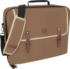 ENHANCE Designer Edition TCG Bag - MTG Shoulder Bag with Customizable Dividers & Accessory Pocket for Deck Boxes, Dice - Card Storage Compatible with Magic the Gathering, Lorcana (Tan)