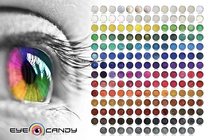 Eye Candy Pigments Premium White Mica Powder - Frost White (50gr) - for Epoxy, Resin, Soap, Paint, Woodworking, Acrylic Pouring, Bath Bombs, Fishing Lures - DIY Arts and Crafts Additive
