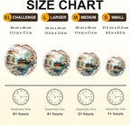 KAAYEE Wooden Puzzles for Adults, 3D Visual Effect Chinese Landscape Painting Wooden Jigsaw Puzzle Unique Shape Wood Puzzle Adult, 3D Effect Flat Puzzle Birthday Family Games (L-13.4*13.4 in-285pcs)