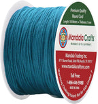 Mandala Crafts 1mm 109 Yards Dark Blue Cotton Waxed Cord for Jewelry Making Bracelet Cord Waxed String - Beading String Thread Jewelry Cords for Necklaces String