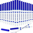 18 Pcs Line Washable Markers Bulk Blue Fine Tip Markers Set Coloring Thin Tip Drawing Washable Pen for Kids Art School Classroom Back to School Gender Reveal Party Supplies, Ages 6+