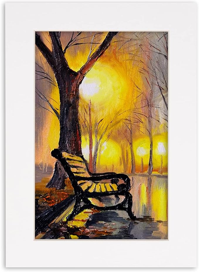 Pack of Ten 8.5x11 Mats Bevel Cut for 7x9 Photos - Acid Free White Precut Matboards for Pictures, Photos, Framing - 4-ply Thickness