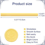 Yoption 15 Pieces Light Yellow Glue Gun Sealing Wax Sticks for Wax Seal Stamp, Great for Wedding Invitations, Envelopes, Cards, Christmas Gift Ideas, Wine Packages (Light Yellow)