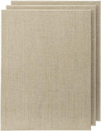 Senso Clear Primed Linen Panels - 8x8-3 Pack of Panels for Painting Oils, Acrylics, Pastels and More