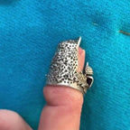 Open Nail Acorn Thimble, Thimbles for Hand Sewing, Metal Thumb Thimble Shield Accessories, Sewing Thimble Finger Protector for Needlework, Hand Embroidery Craft-2pcs