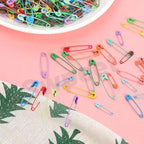 Swpeet 495Pcs 3 Sizes 19mm 28mm 32mm Colorful Safety Pins Assortment Kit, Rust Resistant Steel Small Safety Pin Kit with Clear Case, Mini Safety Pins for Sewing, Clothes, Craft Arts
