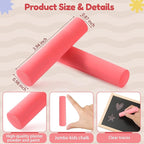 Fulmoon 40 Pcs Jumbo Sidewalk Chalk for Kids Outdoor Art Non Toxic Large Washable Street Chalk for Adults Drawing Painting Classroom(Red,Round Style)