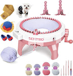 SENTRO 48 Needles Knitting Machine with Row Counter and Plain/Tube Weave Conversion Key, Efficiently DIY Scarf Hat Sock (48 Pink)