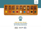 BSIRI Shut The Box Board Games with Math Kids Player Wooden Box of Brain Teaser Puzzles for Family Educational and Get Fun on Game to Teach Kids to Count on Math