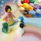 3.53oz Wool Roving Yarn, Wool Felting Supplies, Pure Wools, Chunky Yarn, Spinning Wool Roving for Needle Felting Wet Felting DIY Hand Spinning (Bright Yellow)