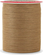Mandala Crafts 2mm 109 Yards Tan Cotton Waxed Cord for Jewelry Making Bracelet Cord Waxed String - Beading String Thread Jewelry Cords for Necklaces String