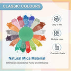 uxcell 10g/0.35oz Cosmetic Grade Mica Powder, 600 Mesh Mica Powder Natural Resin Epoxy Pigment Powders for Casting Resin, Candle Dye, DIY Nail Polish and Lip Gloss, Dark Grass Green