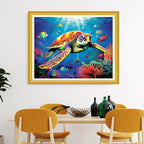 Artvxeay Stamped Cross Stitch Kits Beginners Full Range of Embroidery Starter Kits for Adults Printed Cross Stitching DIY Needlepoint Kit 11CT - (Sea Turtle 16x20 inch)