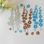 3D Background Cutting Dies Metal Stencils Scrapbooking Tools Flowers Lace Frame DIY Embossing Template for Paper Card Making Album Arts Crafts Supplies (Flowers Bunch-6.5x12cm)