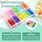 LUNARM 200 Pcs Stitch Markers for Crocheting, 10 Color Crochet Stitch Markers Knitting Locking Clip Pins with 6 Yarn Needles for DIY Craft Sewing