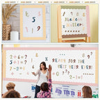 221 Pcs Bulletin Board Letters Round Alphabet Number Punctuation Symbol Combo Letter Cutouts Classroom Decoration for School Classroom Chalkboard Poster Board(Boho Italic)