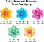 Ohuhu Alcohol Markers Brush Tip: 168-Color Double Tipped Art Marker Set for Artist Adults Coloring Illustrations -Honolulu B -Brush & Fine -Refillable