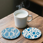 CHGCRAFT 4 Pcs Looped Circles Polymer Clay Texture Sheets Artistic Dots Silicone Texture Stamp Circular Style Modeling Pattern Pad Sheets for Jewelry and Earrings Tools, 5.5x5.5 inch