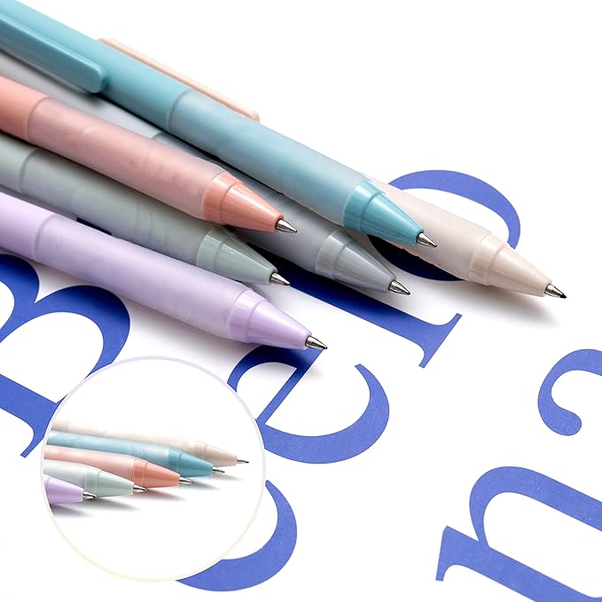 Linbsunne Ballpoint Pens Medium Point 1mm Black Pen with Super Soft Grip Ball Point Pen for Men Women Retractable Pens (18-pack)