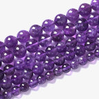 60pcs 6mm AAA Natural Amethyst Beads Crystal Energy Healing Power Stone Beadsfor Jewelry Making DIY Bracelet Necklace Accessories 15"