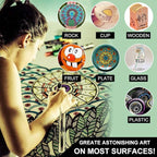 36 Pack Oil-Based Paint Pens for Rock Painting - Write On Anything Waterproof Painting Marker Pen for Wood, Metal, Plastic, Glass, Canvas, Ceramic & More Low-Odor, Medium-Tip Painting Markers