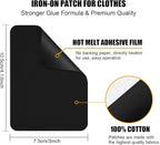 MOONSJONES Iron on Patches for Fabric Clothes, Iron-on Patch Repairing Inside & Outside Holes for Jeans, Backpacks, Down Jackets, Hat, Pants, Sweaters (7.5 cm x 10.5 cm) - 12Pcs